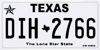 TX license plate DIH2766