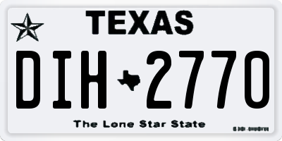 TX license plate DIH2770