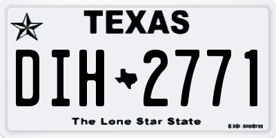 TX license plate DIH2771