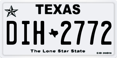 TX license plate DIH2772