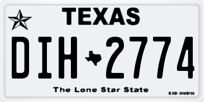 TX license plate DIH2774