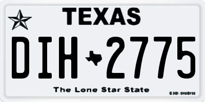 TX license plate DIH2775