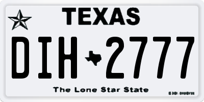 TX license plate DIH2777