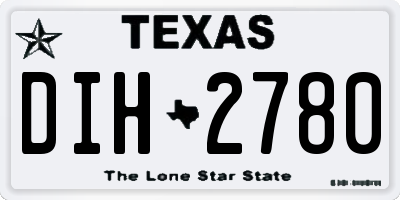 TX license plate DIH2780