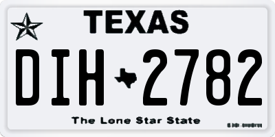 TX license plate DIH2782