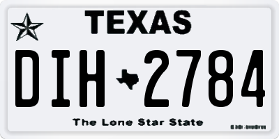 TX license plate DIH2784