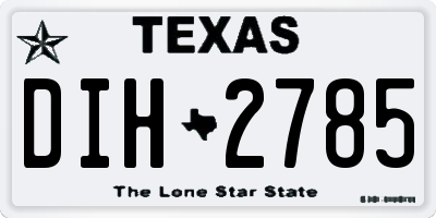 TX license plate DIH2785