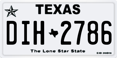 TX license plate DIH2786