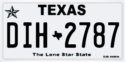 TX license plate DIH2787