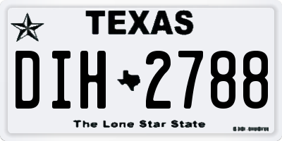 TX license plate DIH2788