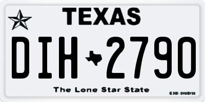 TX license plate DIH2790