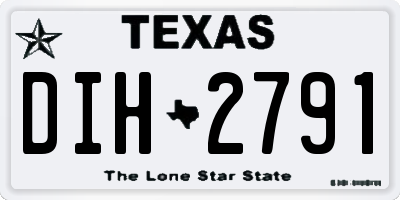 TX license plate DIH2791