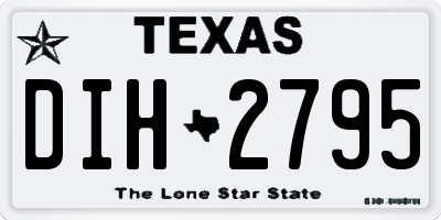 TX license plate DIH2795