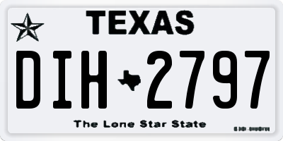 TX license plate DIH2797