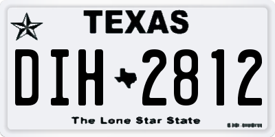 TX license plate DIH2812
