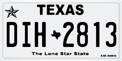TX license plate DIH2813