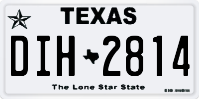 TX license plate DIH2814