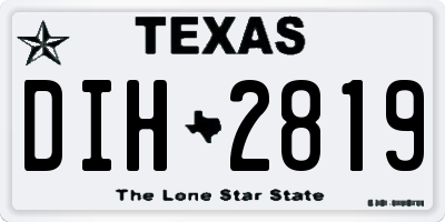 TX license plate DIH2819