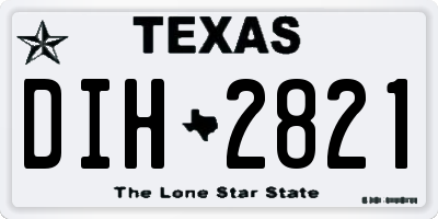 TX license plate DIH2821