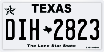 TX license plate DIH2823