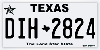 TX license plate DIH2824