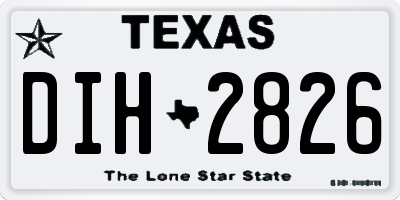 TX license plate DIH2826