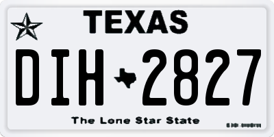 TX license plate DIH2827