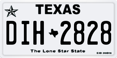 TX license plate DIH2828