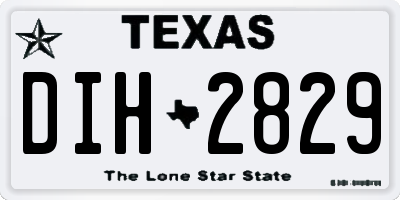 TX license plate DIH2829