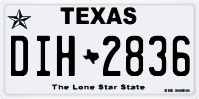 TX license plate DIH2836