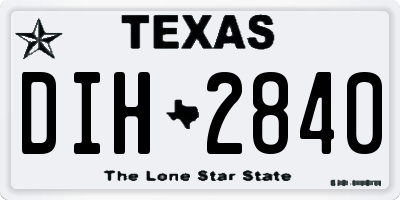 TX license plate DIH2840