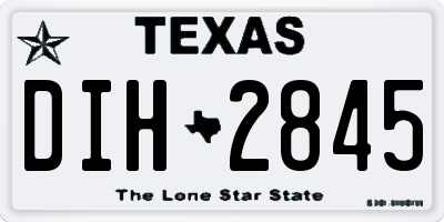 TX license plate DIH2845