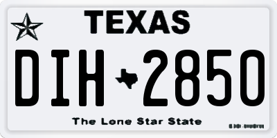 TX license plate DIH2850