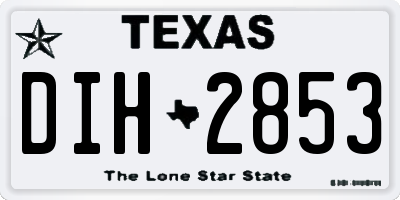 TX license plate DIH2853