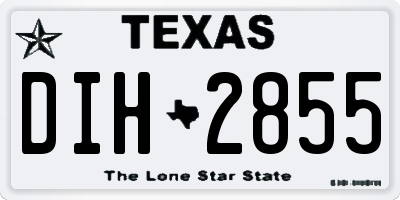 TX license plate DIH2855