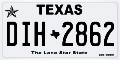 TX license plate DIH2862