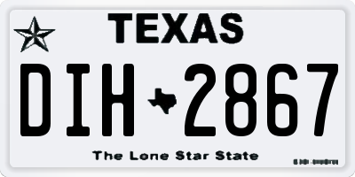 TX license plate DIH2867