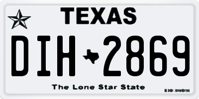 TX license plate DIH2869