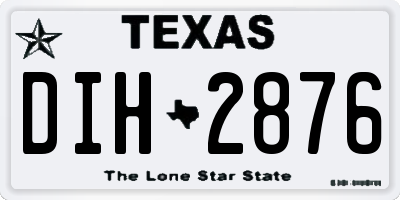 TX license plate DIH2876