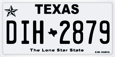 TX license plate DIH2879