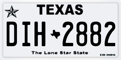 TX license plate DIH2882