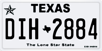 TX license plate DIH2884