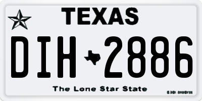 TX license plate DIH2886