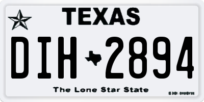 TX license plate DIH2894