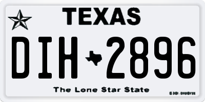 TX license plate DIH2896