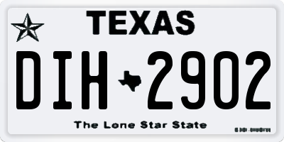 TX license plate DIH2902