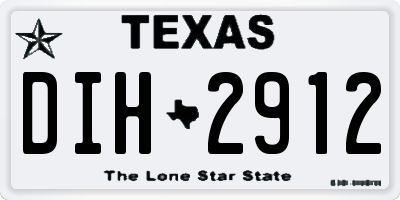 TX license plate DIH2912