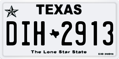 TX license plate DIH2913