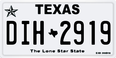 TX license plate DIH2919