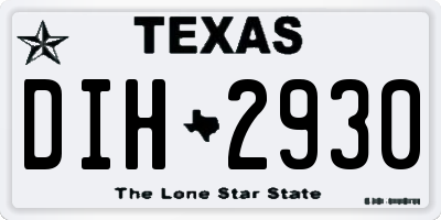 TX license plate DIH2930